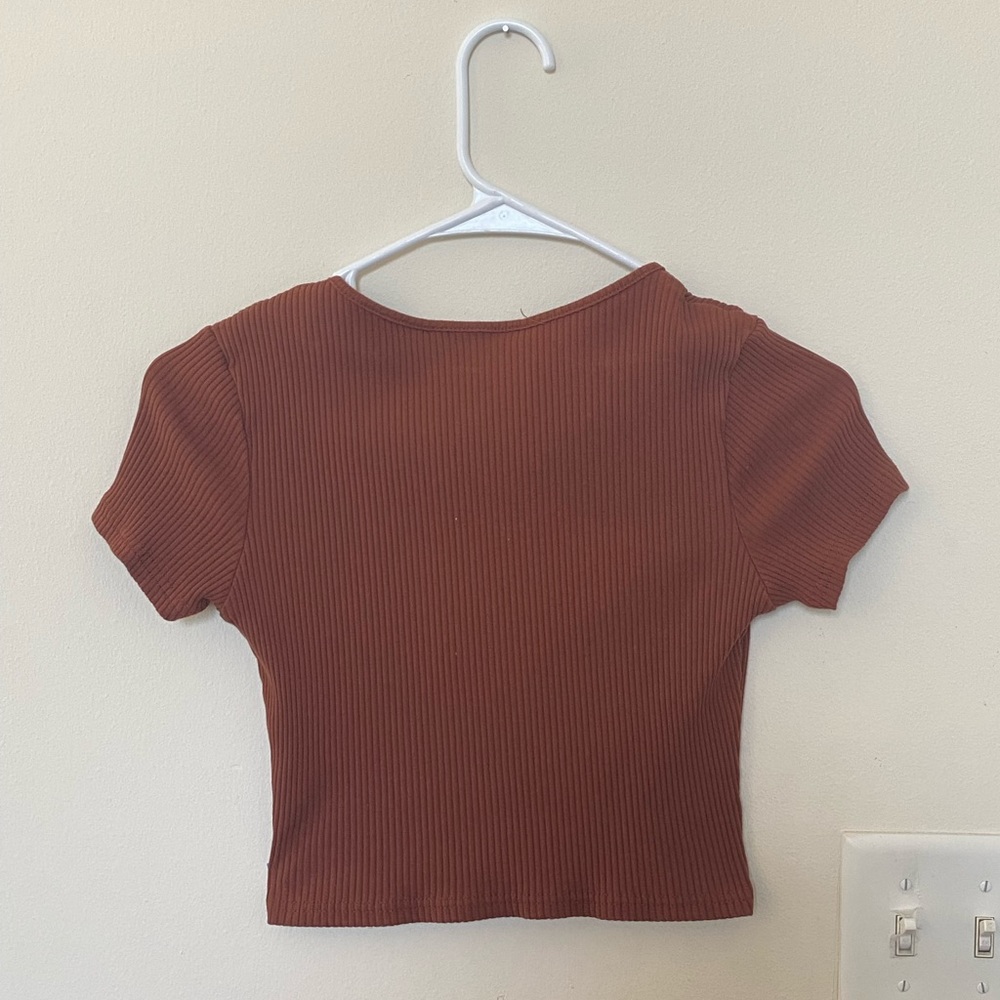 V-Neck Rib-Knit Top - Picture 2 of 2